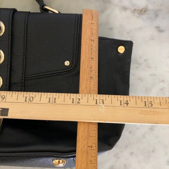 MILLY Black Small Turn Lock Satchel Bag Vintage - Picture 14 of 16